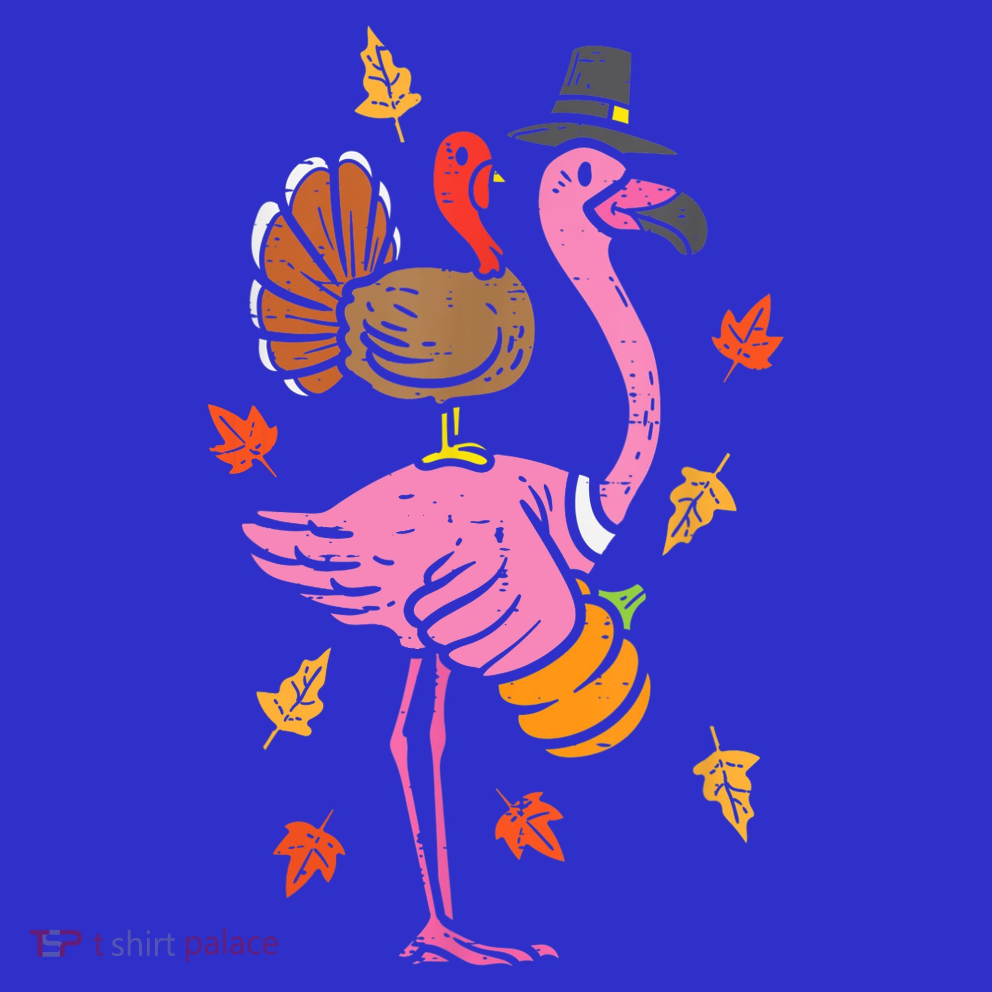 Turkey Pilgrim Flamingo Funny Thanksgiving Baby Bodysuit