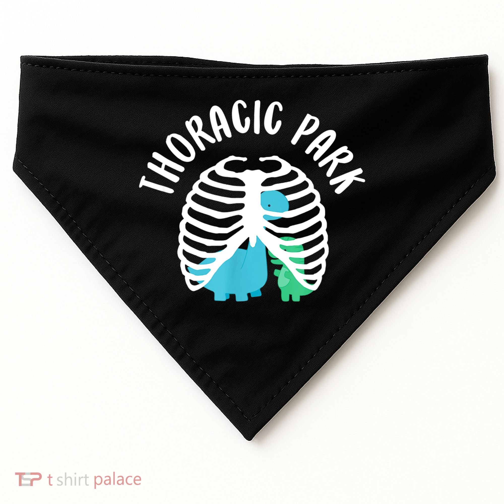 Thoracic Park Funny Dinosaur Nurse Squad Nursing Student USA-Made Doggie Bandana
