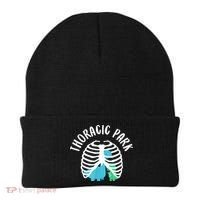 Thoracic Park Funny Dinosaur Nurse Squad Nursing Student Beanie thumb 0