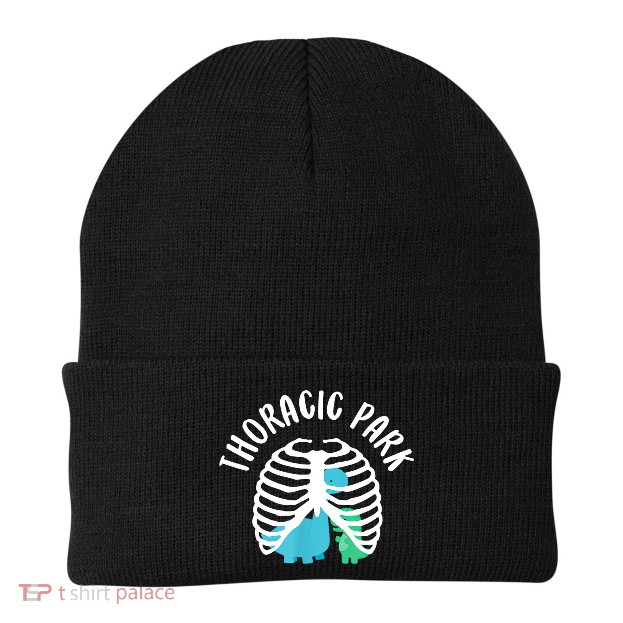 Thoracic Park Funny Dinosaur Nurse Squad Nursing Student Beanie