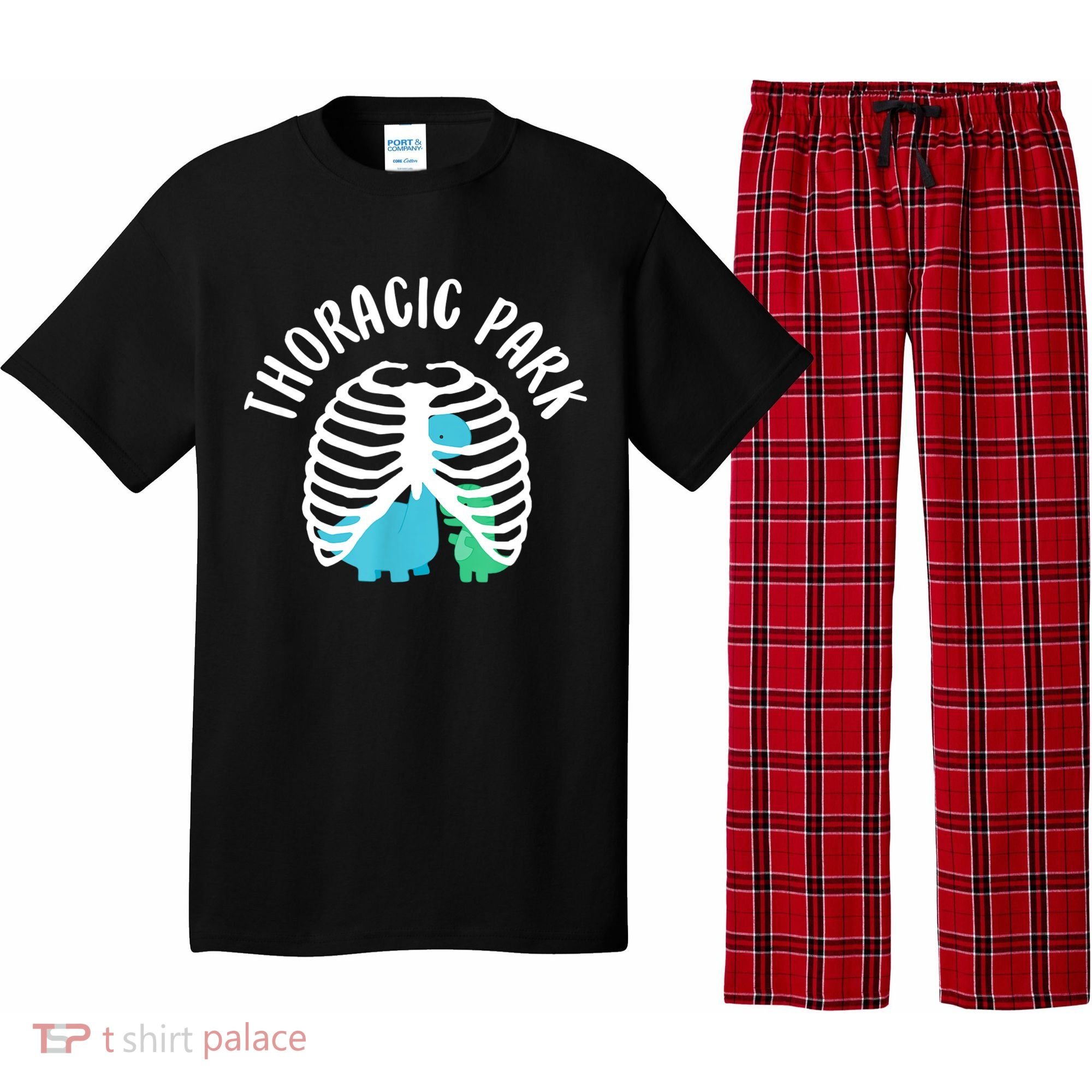Thoracic Park Funny Dinosaur Nurse Squad Nursing Student Pajama Set