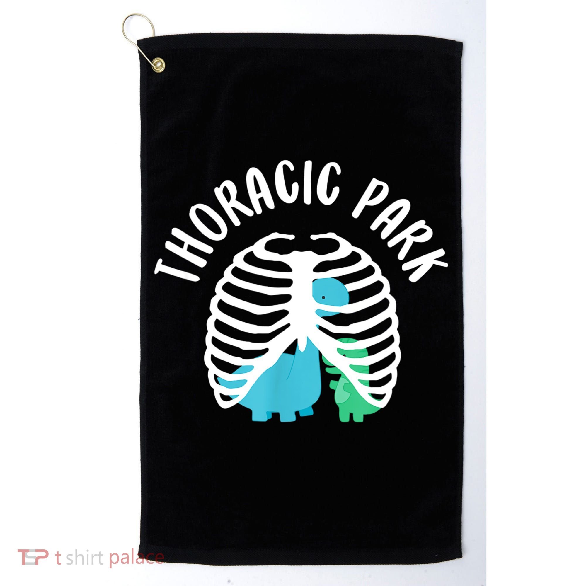 Thoracic Park Funny Dinosaur Nurse Squad Nursing Student Golf Towel