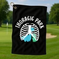 Thoracic Park Funny Dinosaur Nurse Squad Nursing Student Golf Towel thumb 1