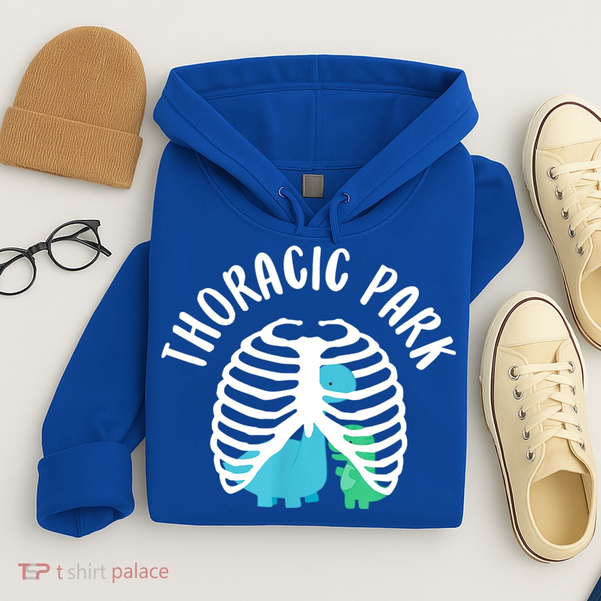 Thoracic Park Funny Dinosaur Nurse Squad Nursing Student Hoodie
