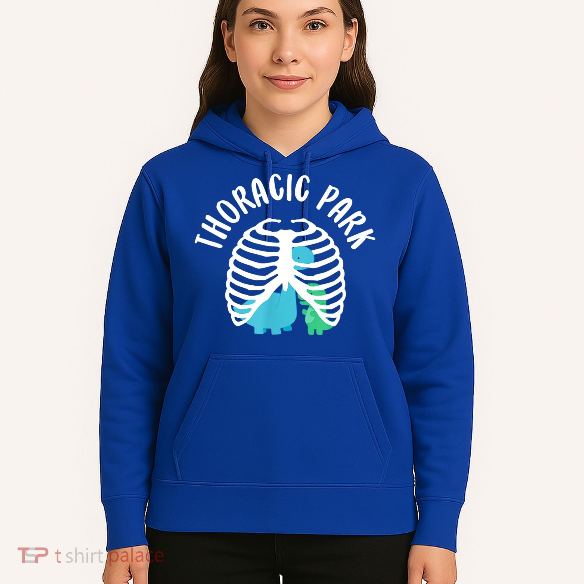 Thoracic Park Funny Dinosaur Nurse Squad Nursing Student Hoodie