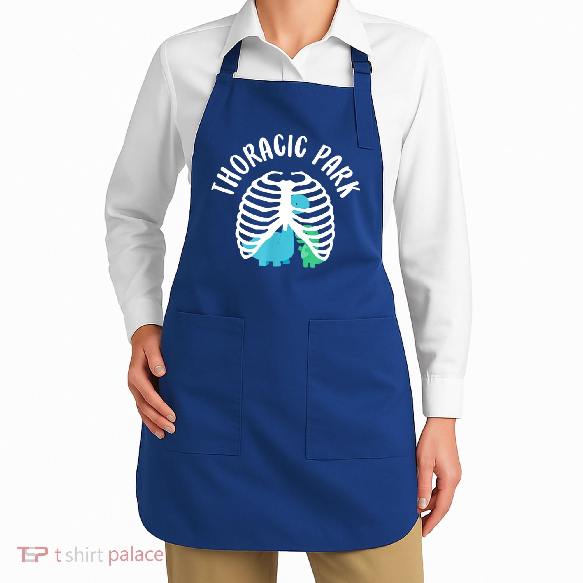 Thoracic Park Funny Dinosaur Nurse Squad Nursing Student Apron