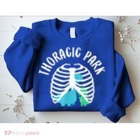 Thoracic Park Funny Dinosaur Nurse Squad Nursing Student Sweatshirt thumb 2