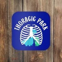 Thoracic Park Funny Dinosaur Nurse Squad Nursing Student Coaster thumb 0