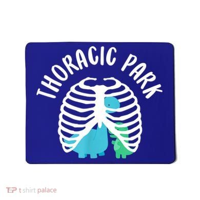Thoracic Park Funny Dinosaur Nurse Squad Nursing Student Mousepad