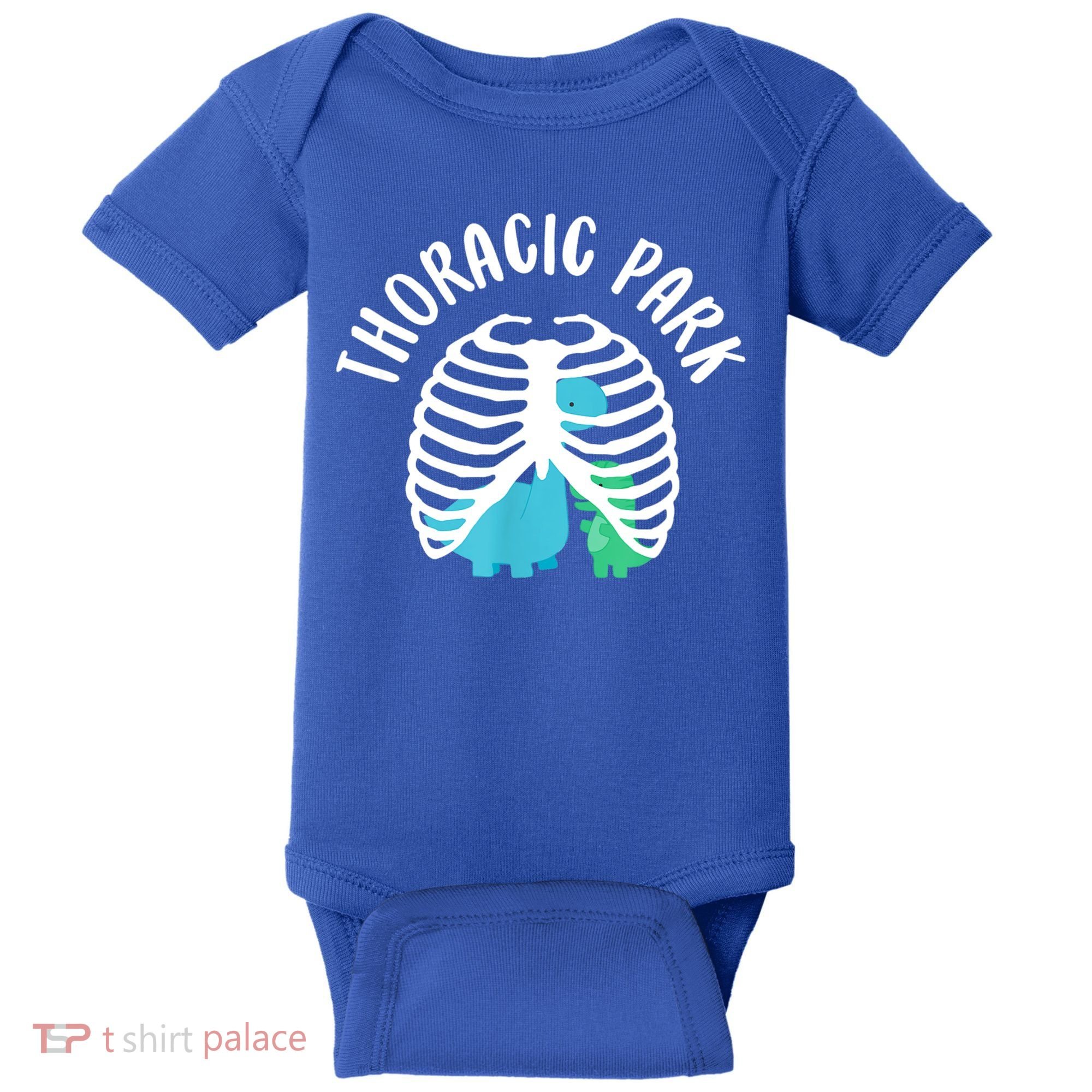 Thoracic Park Funny Dinosaur Nurse Squad Nursing Student Baby Bodysuit