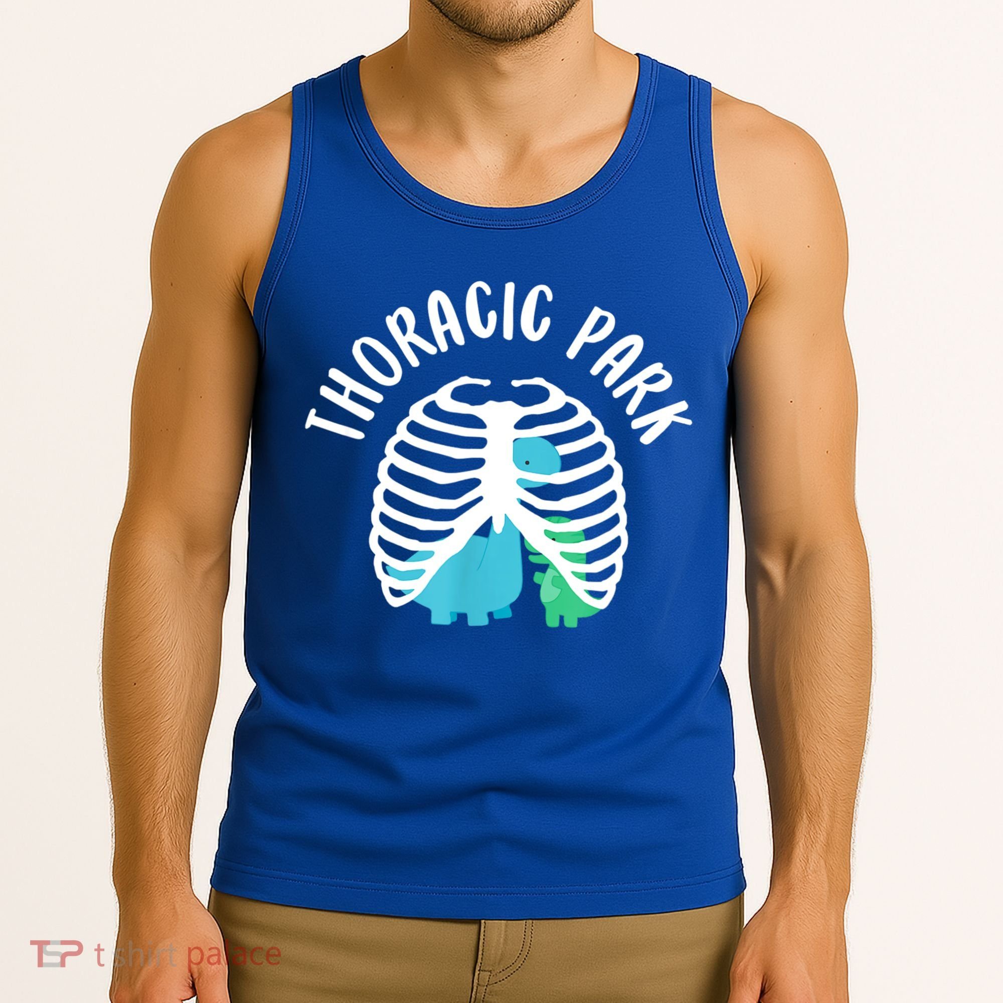 Thoracic Park Funny Dinosaur Nurse Squad Nursing Student Tank Top
