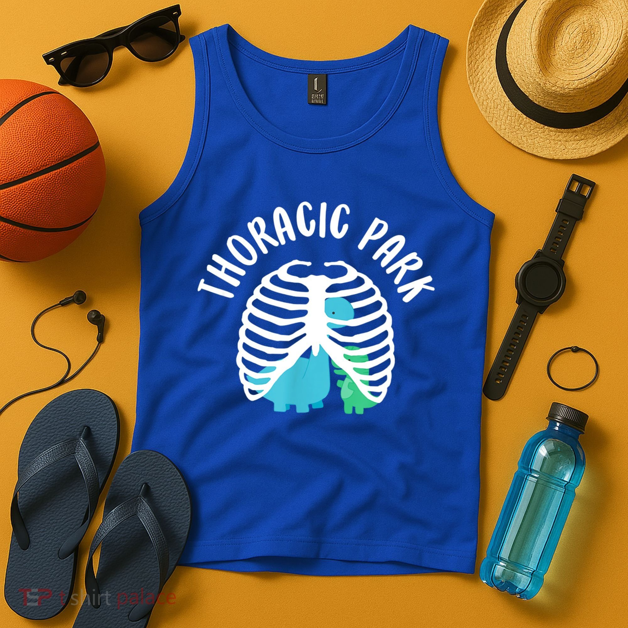 Thoracic Park Funny Dinosaur Nurse Squad Nursing Student Tank Top