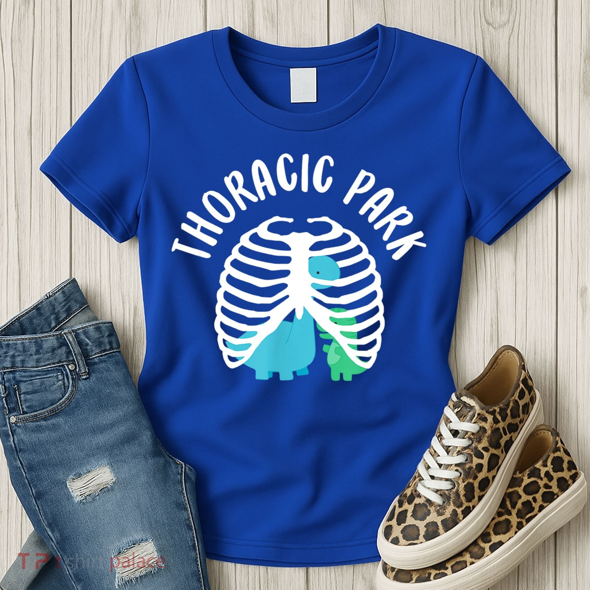 Thoracic Park Funny Dinosaur Nurse Squad Nursing Student Women's T-Shirt