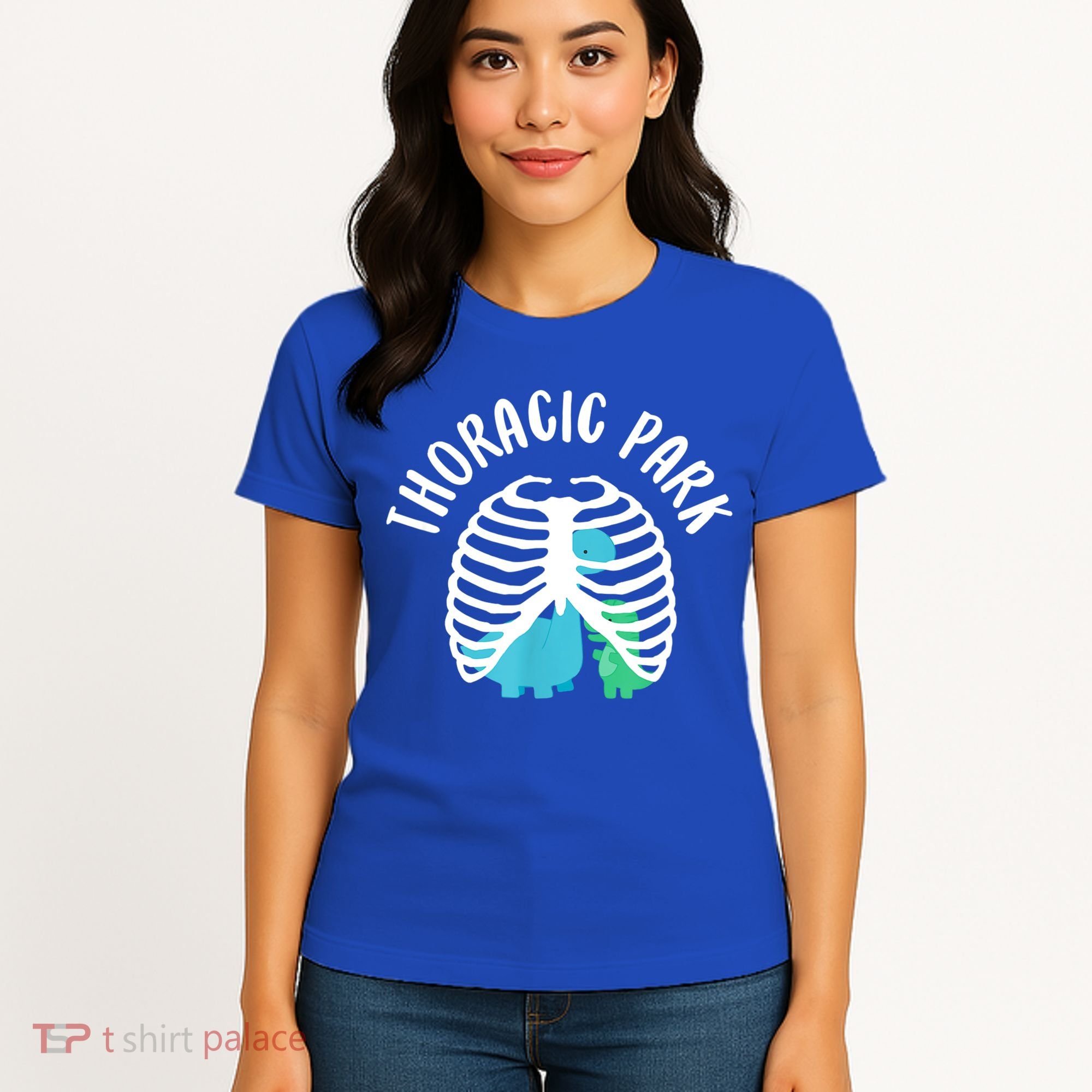 Thoracic Park Funny Dinosaur Nurse Squad Nursing Student Women's T-Shirt
