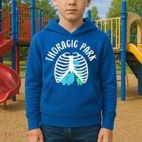 Thoracic Park Funny Dinosaur Nurse Squad Nursing Student Kids Hoodie thumb 2