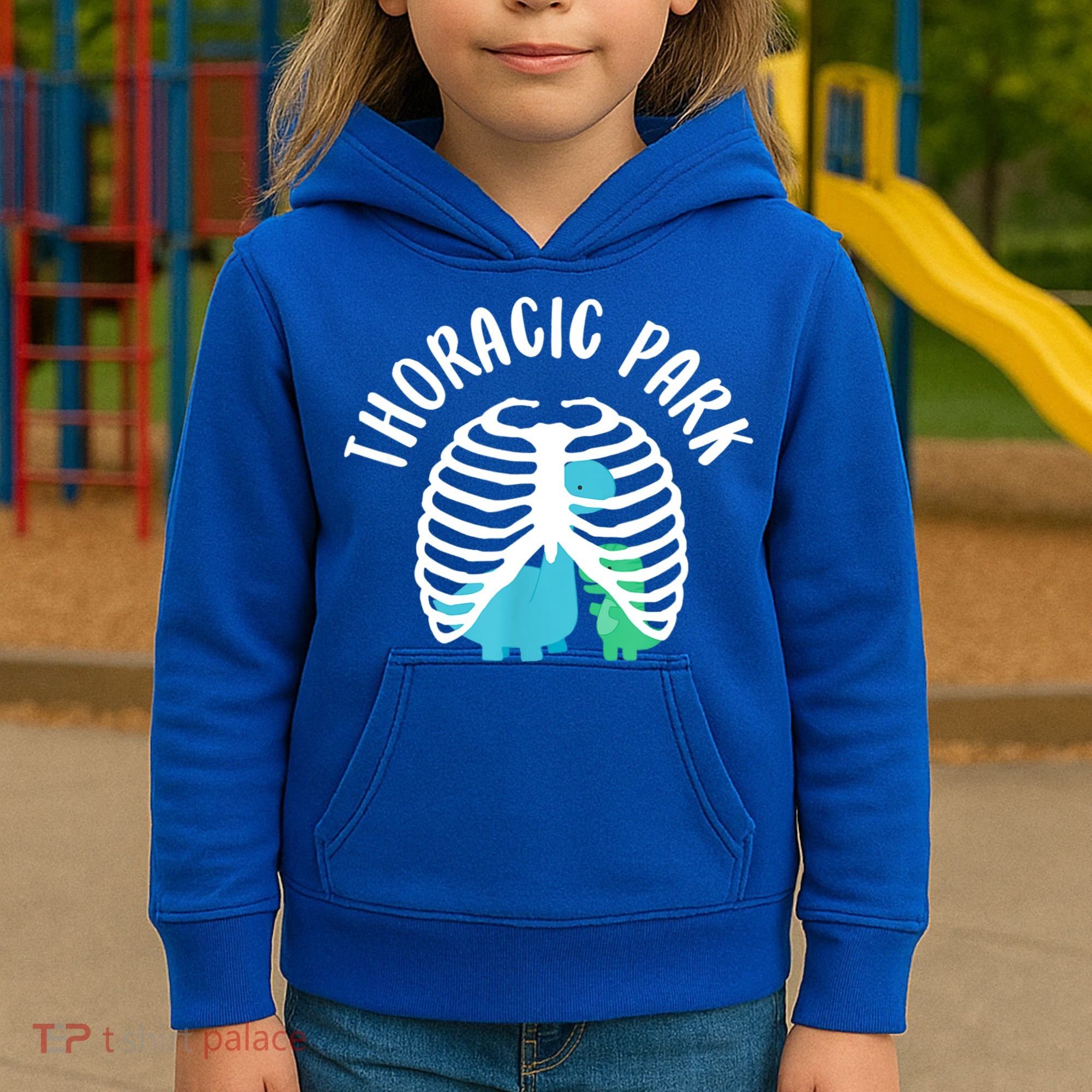 Thoracic Park Funny Dinosaur Nurse Squad Nursing Student Kids Hoodie