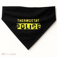 Thermostat Police Funny Fathers Day For USA-Made Doggie Bandana thumb 0