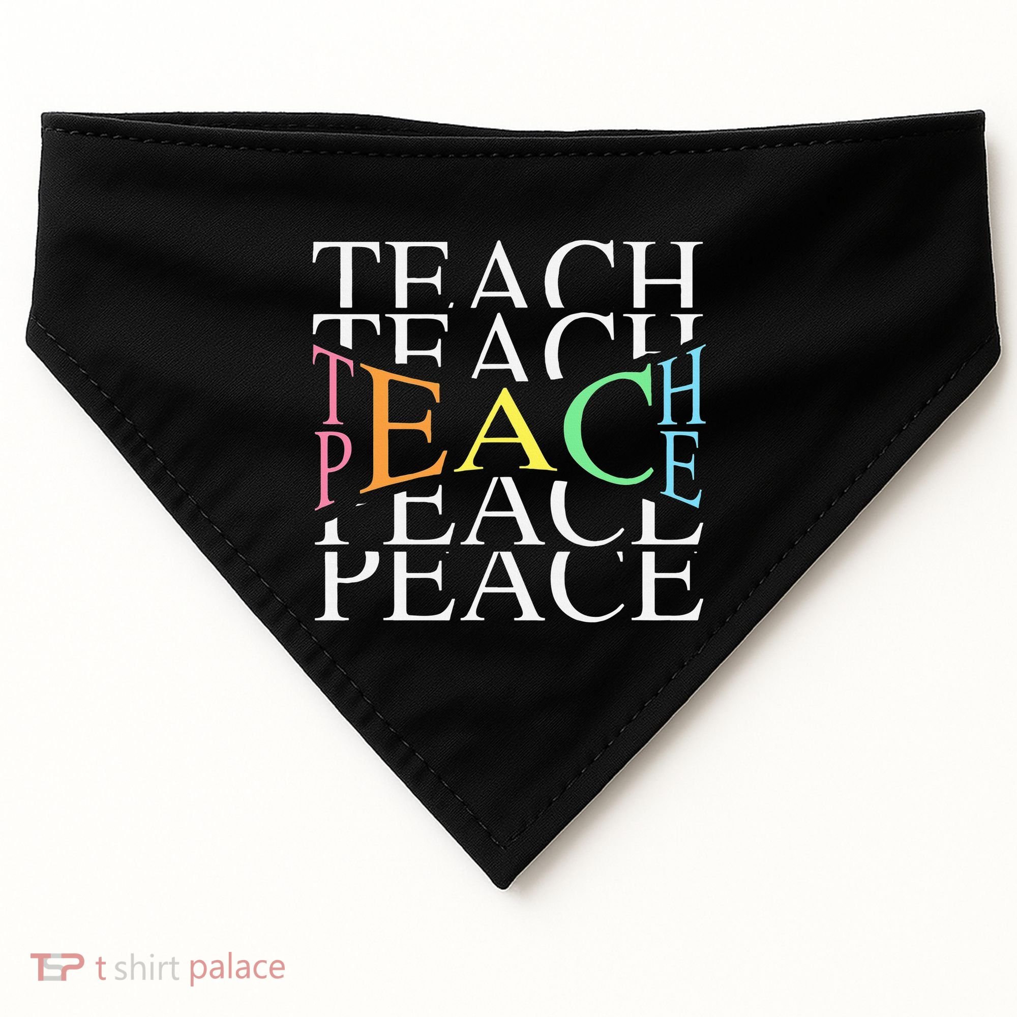 Teach Peace For Teachers And Educators USA-Made Doggie Bandana