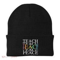 Teach Peace For Teachers And Educators Beanie thumb 0
