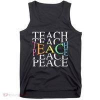 Teach Peace For Teachers And Educators Tank Top thumb 0