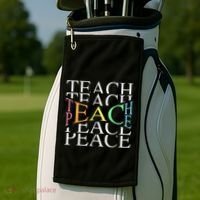 Teach Peace For Teachers And Educators Golf Towel thumb 2
