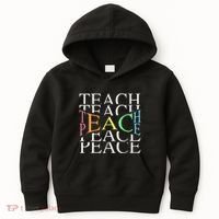 Teach Peace For Teachers And Educators Kids Hoodie thumb 0