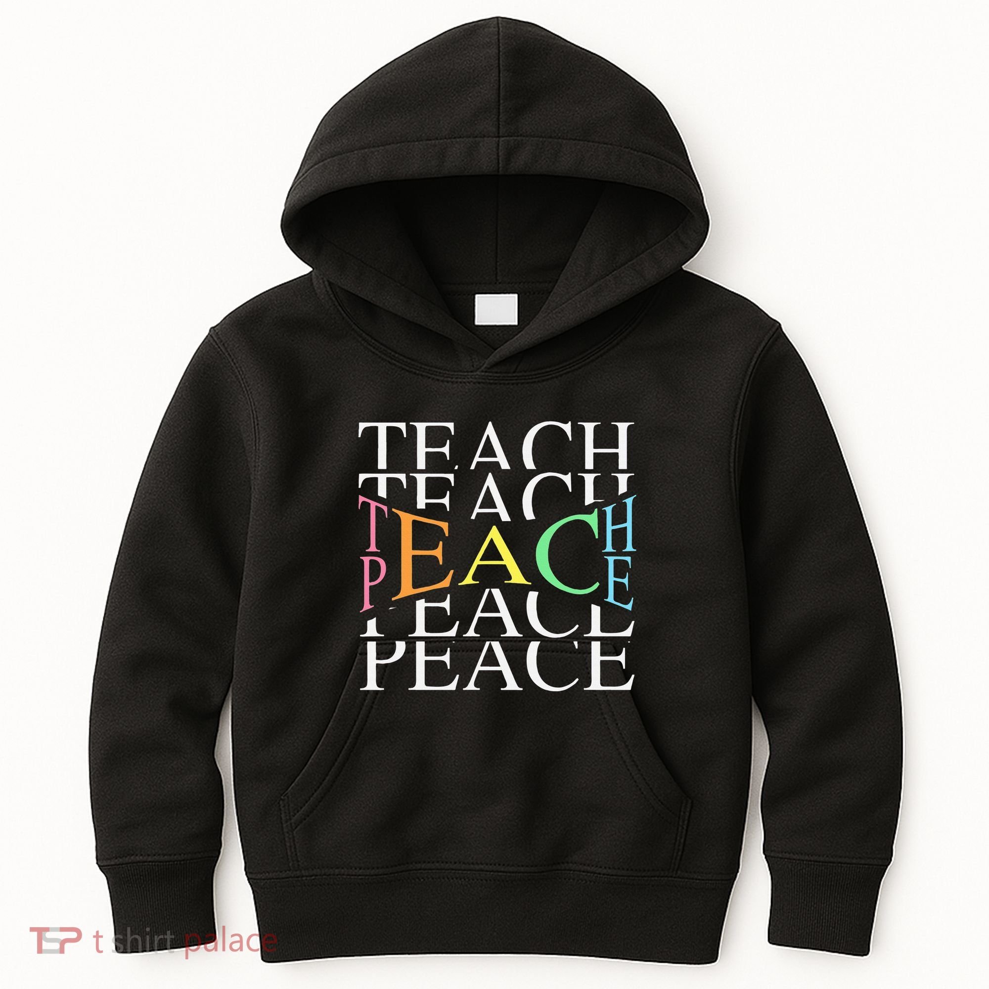 Teach Peace For Teachers And Educators Kids Hoodie