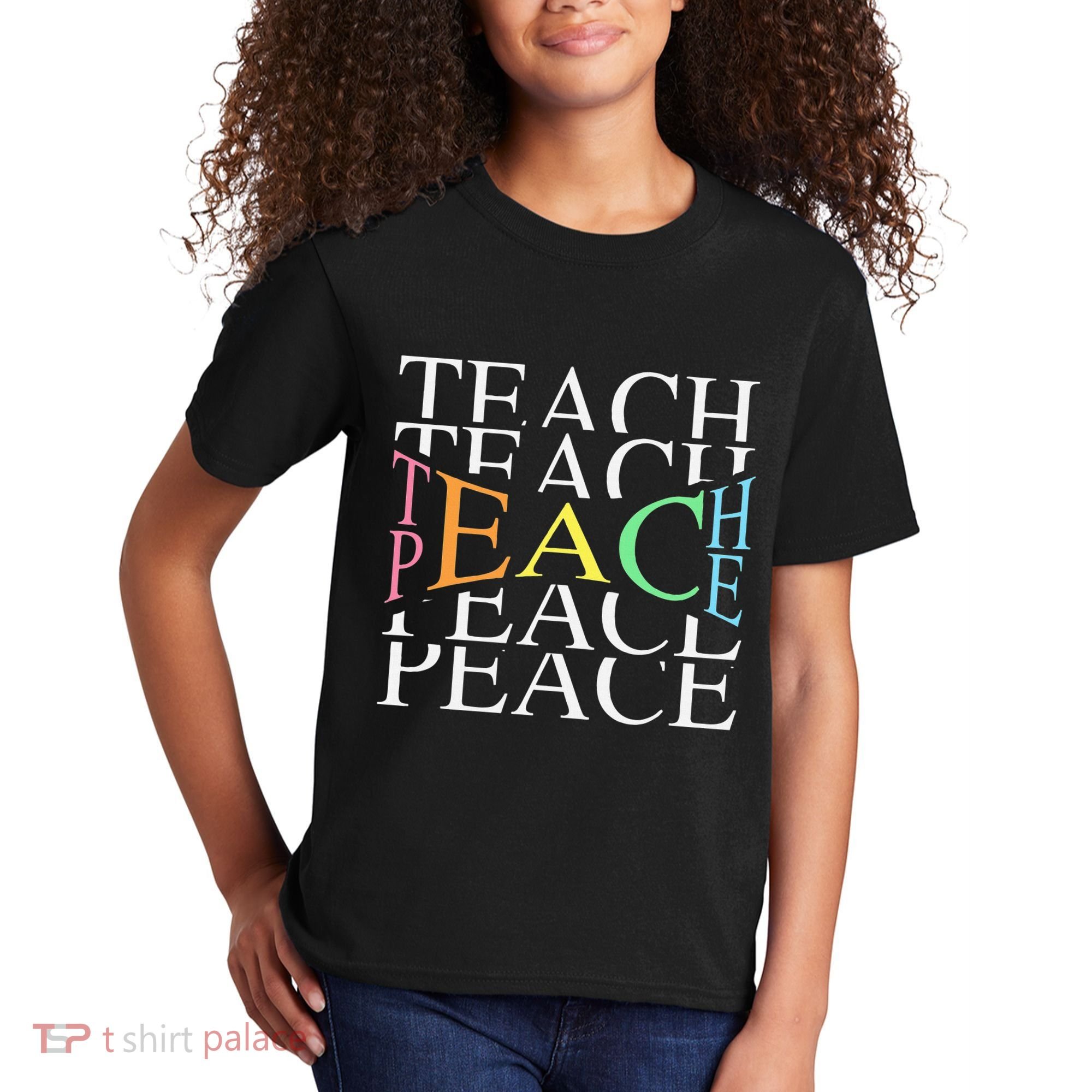 Teach Peace For Teachers And Educators Kids T-Shirt