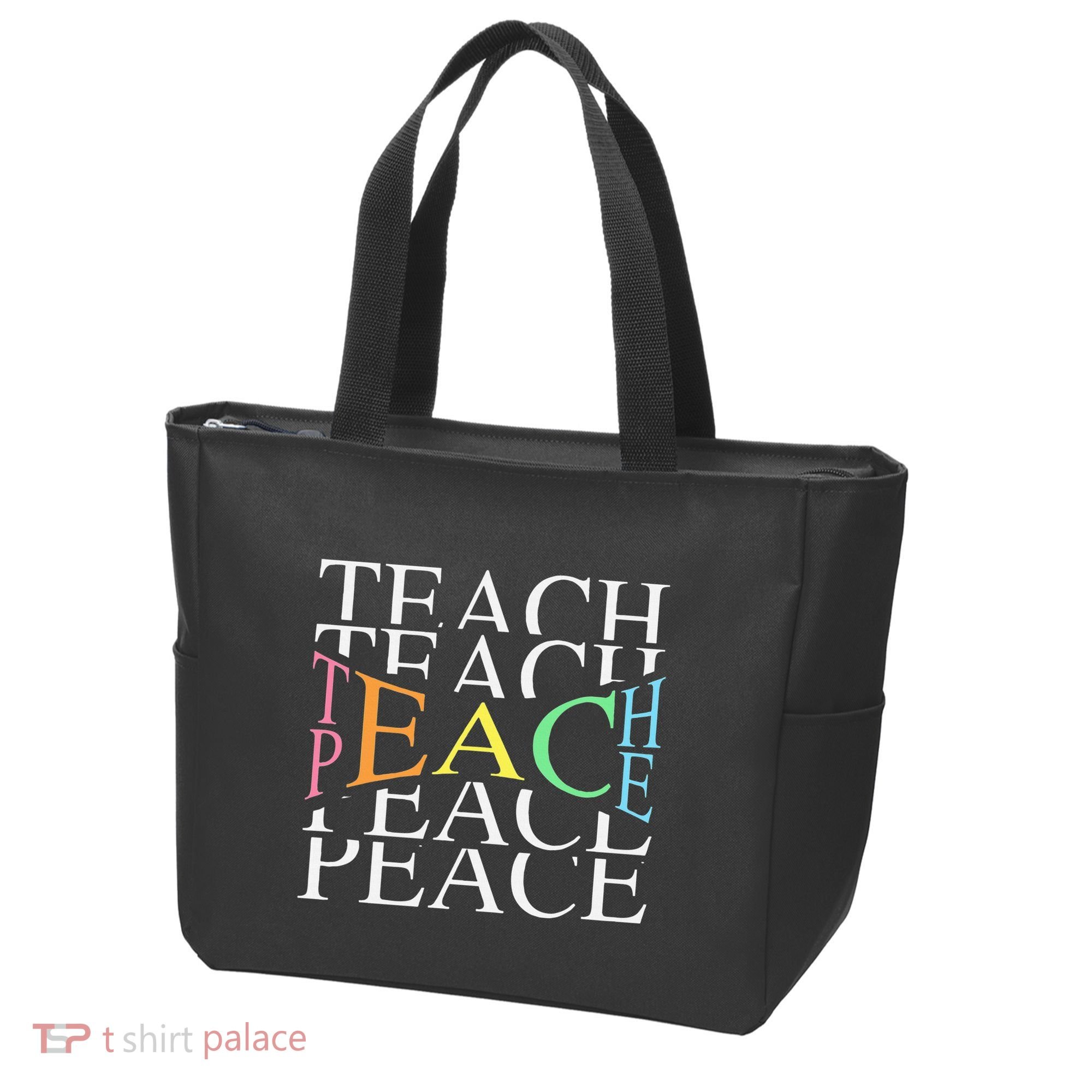 Teach Peace For Teachers And Educators Tote Bag