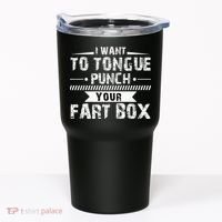 Tongue Punch Fart Box Funny Word Pun Humor Sarcasm Joke Gag Tumbler thumb 0