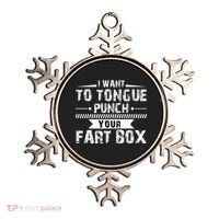 Tongue Punch Fart Box Funny Word Pun Humor Sarcasm Joke Gag Ornament thumb 0