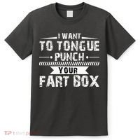 Tongue Punch Fart Box Funny Word Pun Humor Sarcasm Joke Gag T-Shirt thumb 0