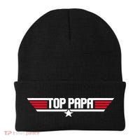 Top Papa Funny Dad Grandpa Fathers Day Gift Beanie thumb 0