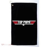 Top Papa Funny Dad Grandpa Fathers Day Gift Golf Towel thumb 0