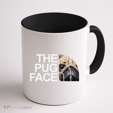 The Pug Face Dog Funny Pug Coffee Mug back