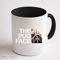 The Pug Face Dog Funny Pug Coffee Mug thumb 1