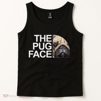 The Pug Face Dog Funny Pug Tank Top thumb 2