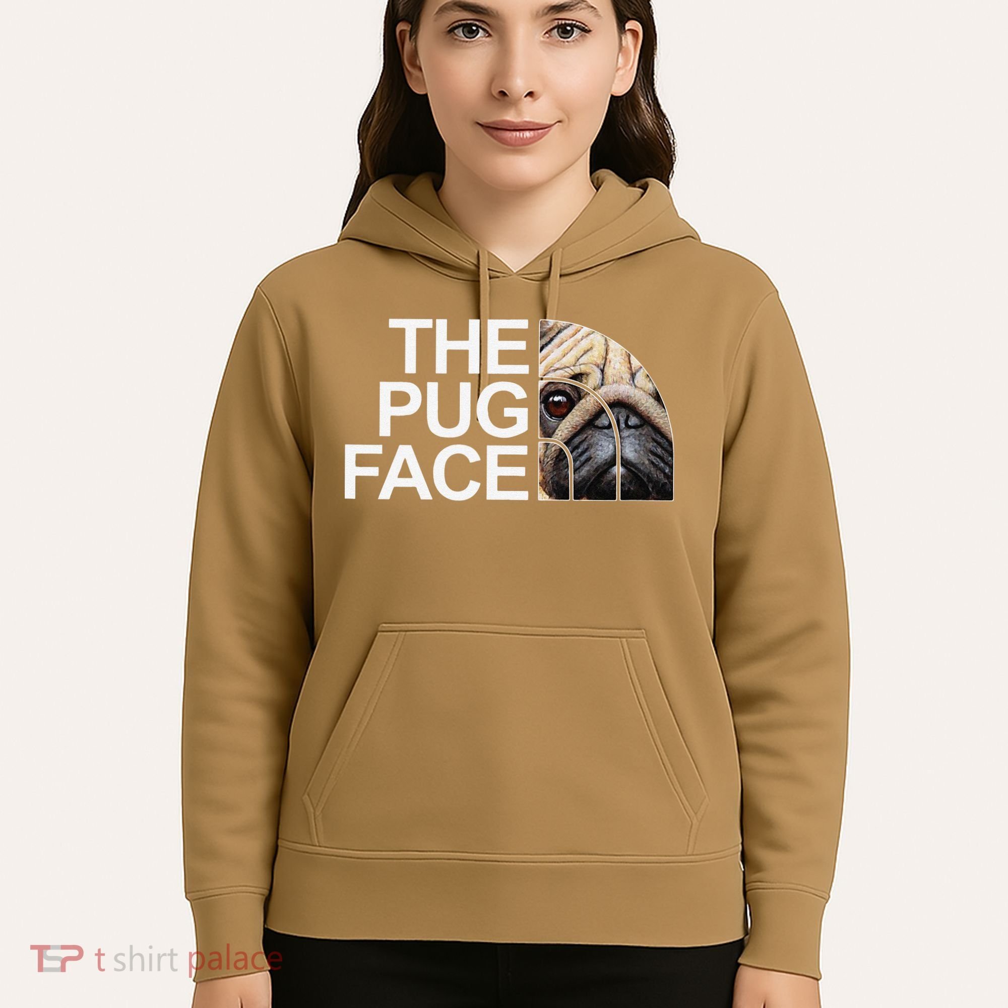 The Pug Face Dog Funny Pug Hoodie