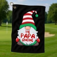The Papa Gnome Graphic Christmas Matching Family Gift Golf Towel thumb 1