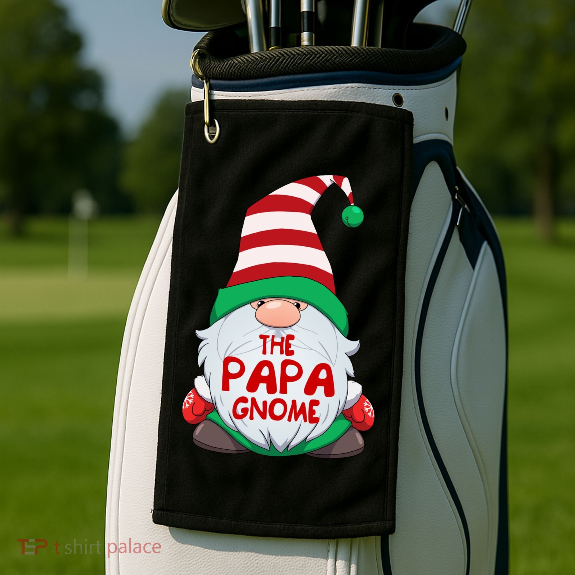 The Papa Gnome Graphic Christmas Matching Family Gift Golf Towel