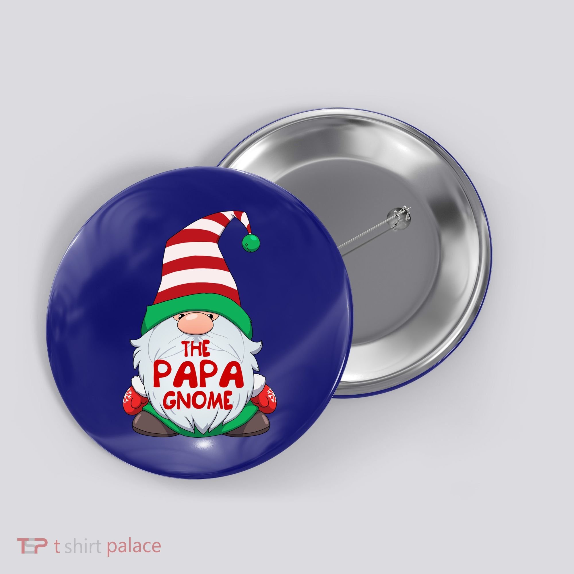 The Papa Gnome Graphic Christmas Matching Family Gift Button