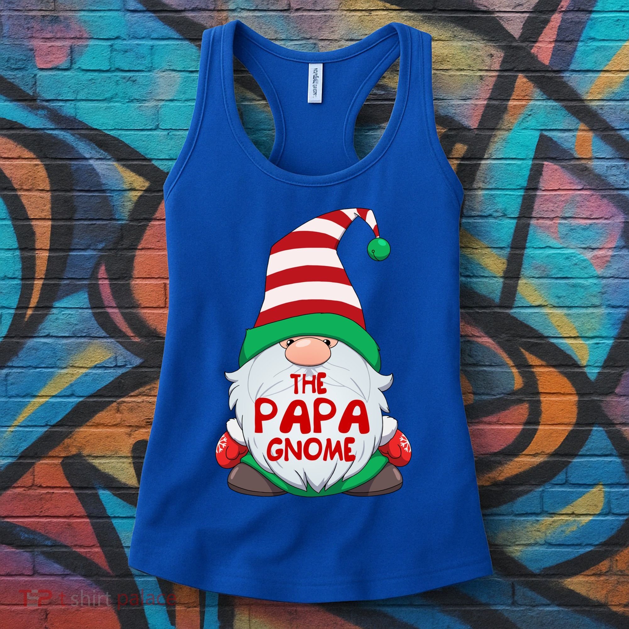 The Papa Gnome Graphic Christmas Matching Family Gift Women's Tank Top