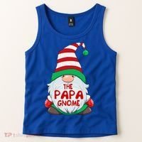 The Papa Gnome Graphic Christmas Matching Family Gift Tank Top thumb 2