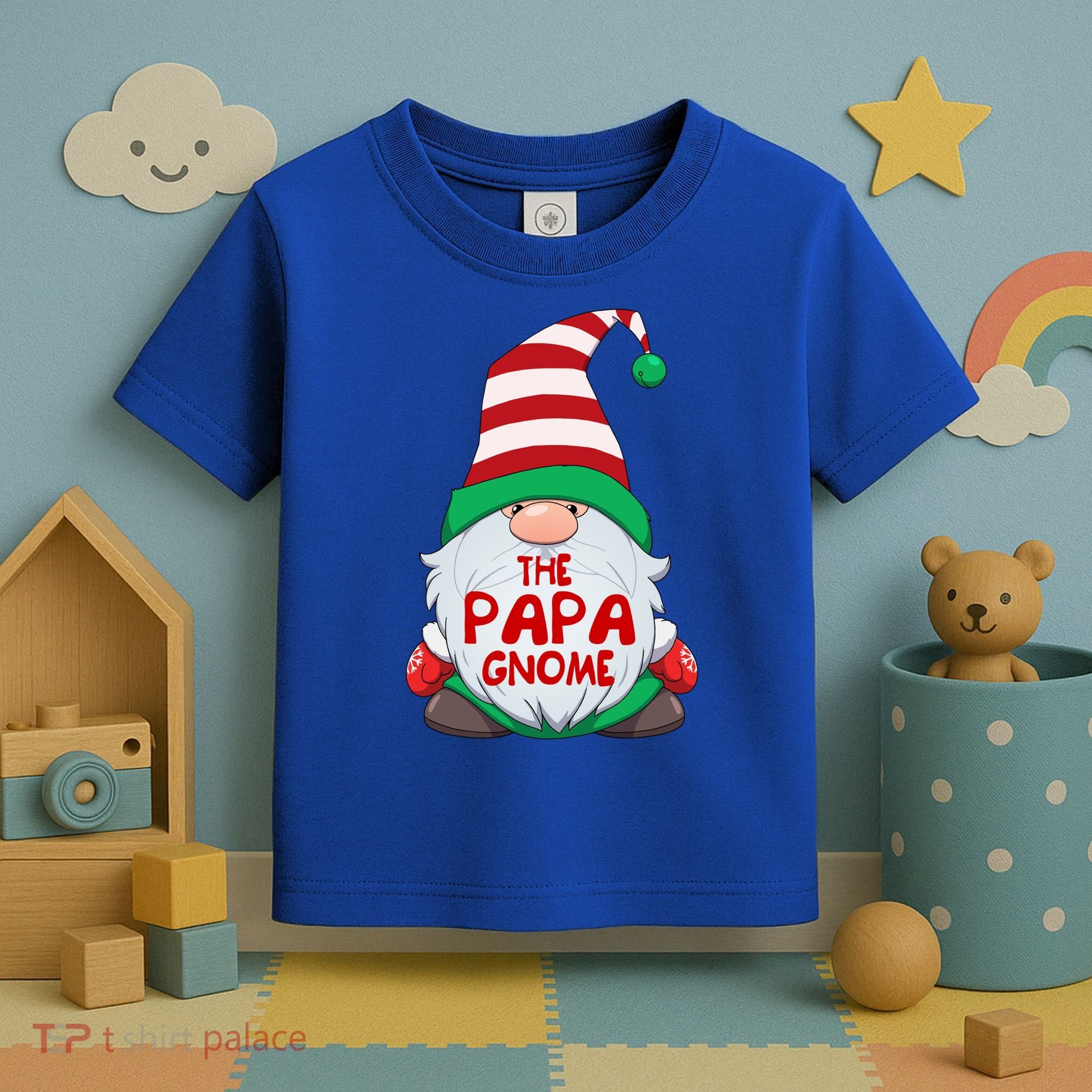 The Papa Gnome Graphic Christmas Matching Family Gift Toddler T-Shirt
