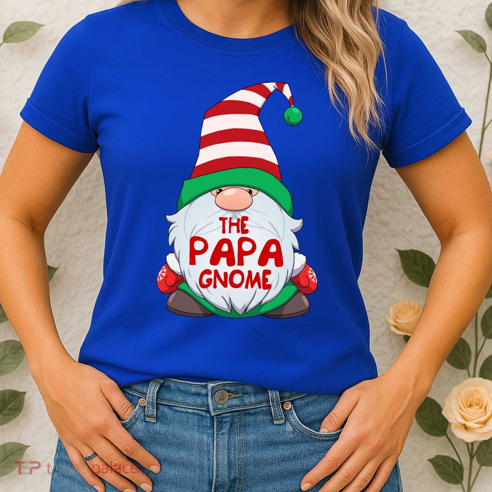 The Papa Gnome Graphic Christmas Matching Family Gift Women's T-Shirt
