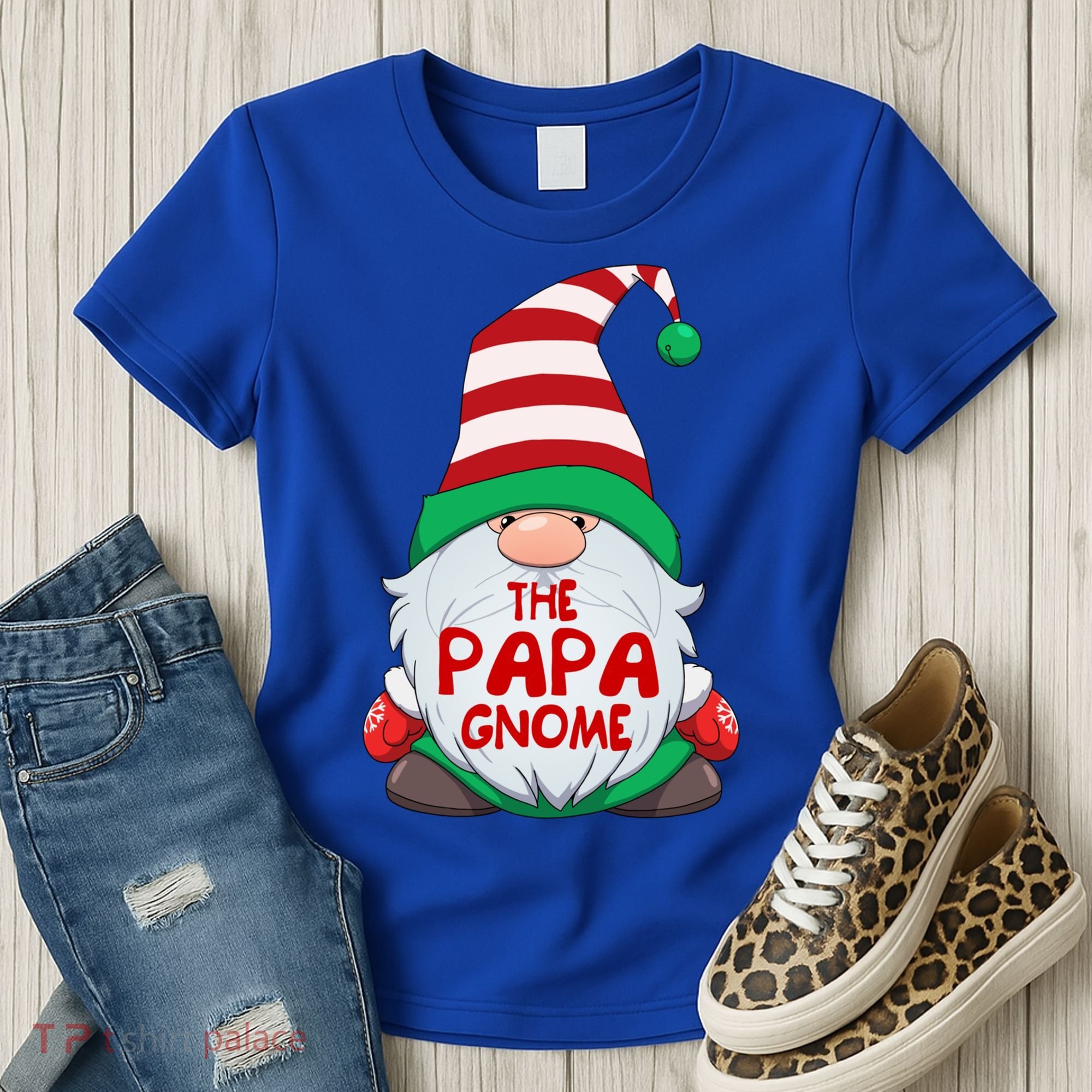 The Papa Gnome Graphic Christmas Matching Family Gift Women's T-Shirt