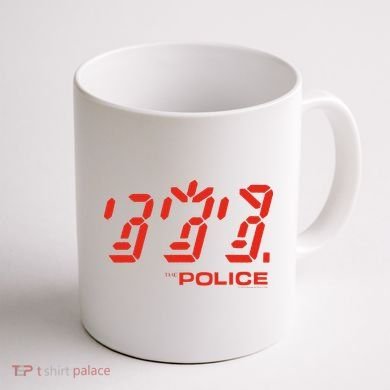 The P.O.L.I.C.E Ghost Icon Rock Music Band Coffee Mug back
