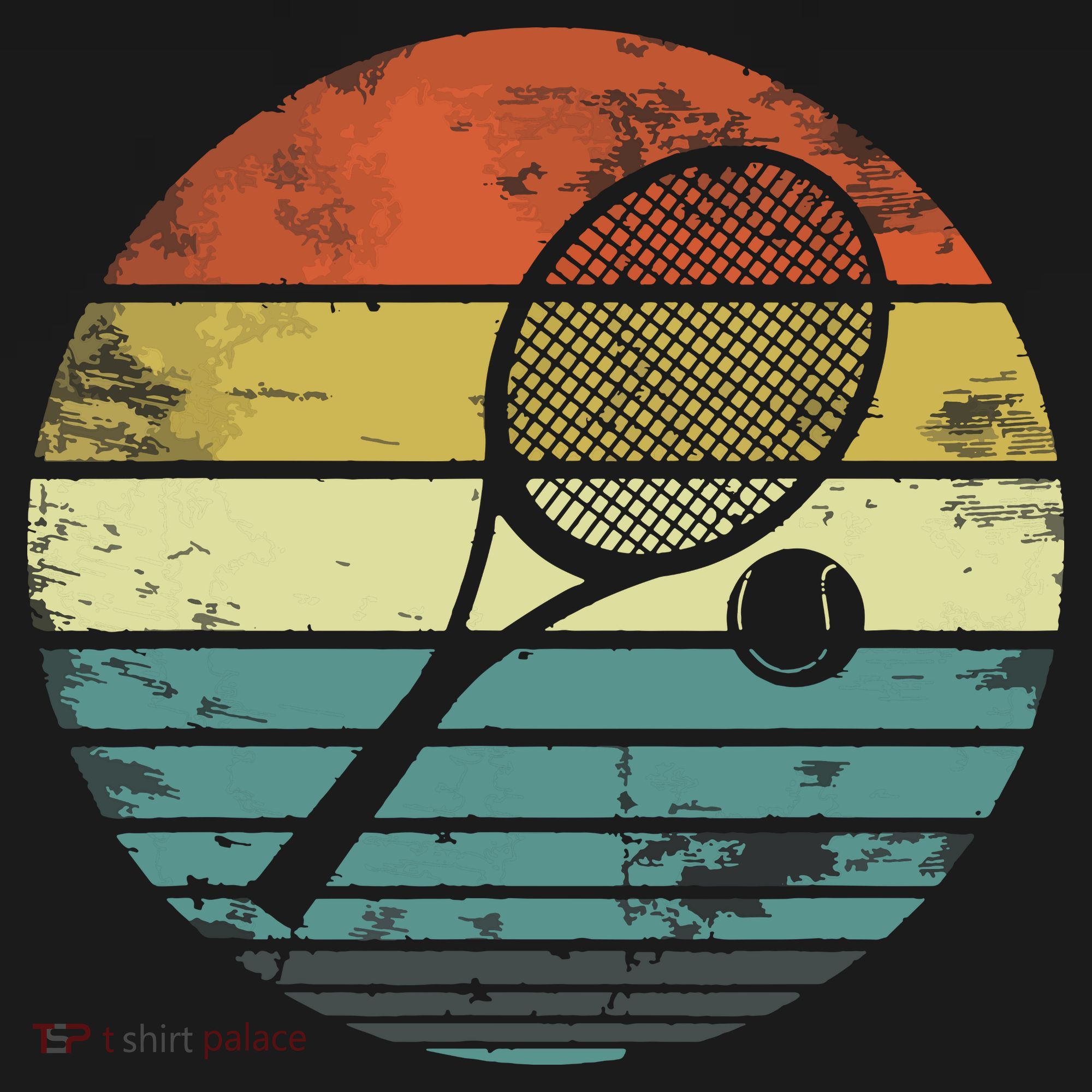 Tennis Player Gifts Retro Sunset Tennis Racquet Ball Coach Women's Hoodie
