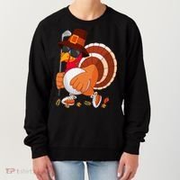 Turkey Playing Golf Thanksgiving Turkey Golf Women's Sweatshirt thumb 0