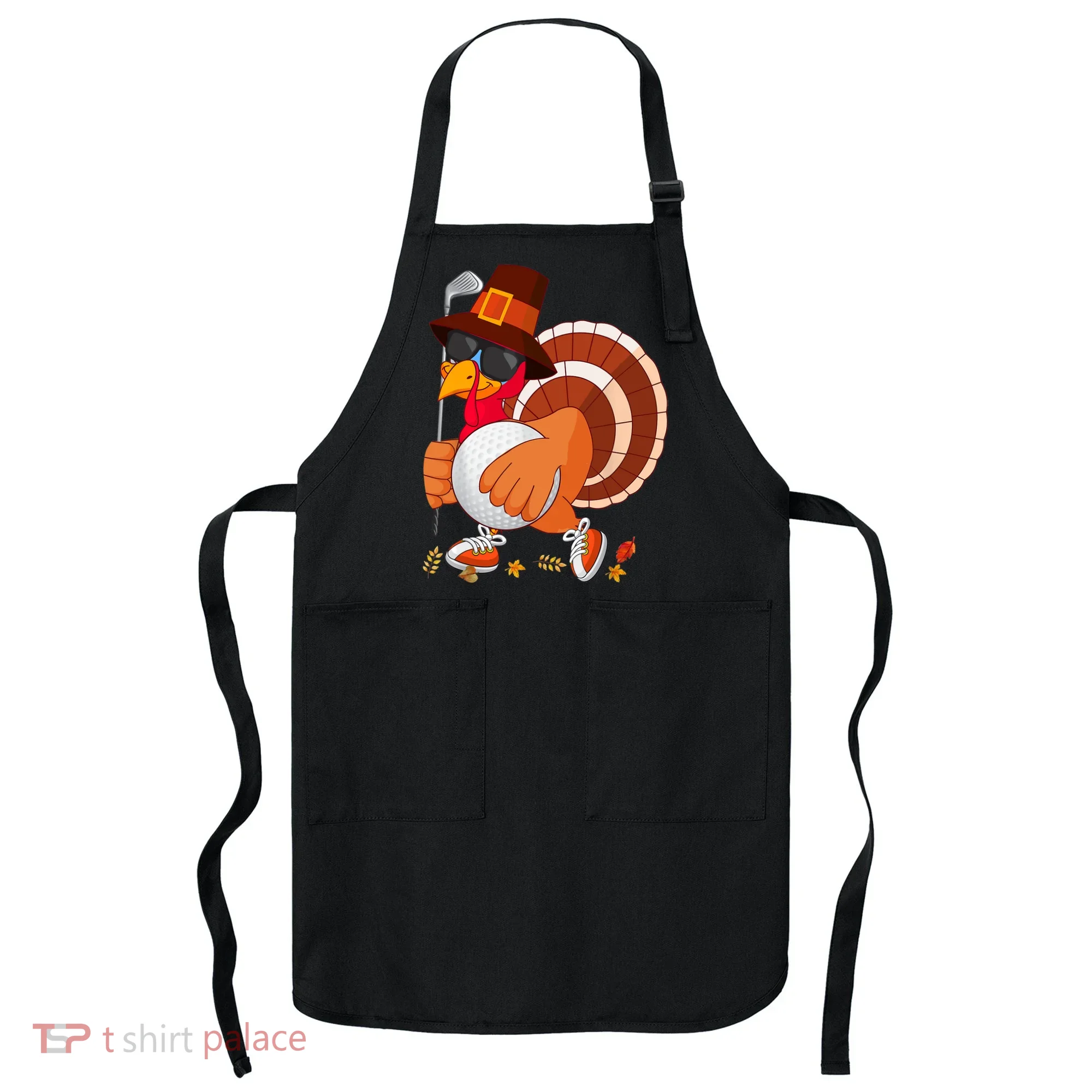Turkey Playing Golf Thanksgiving Turkey Golf Apron